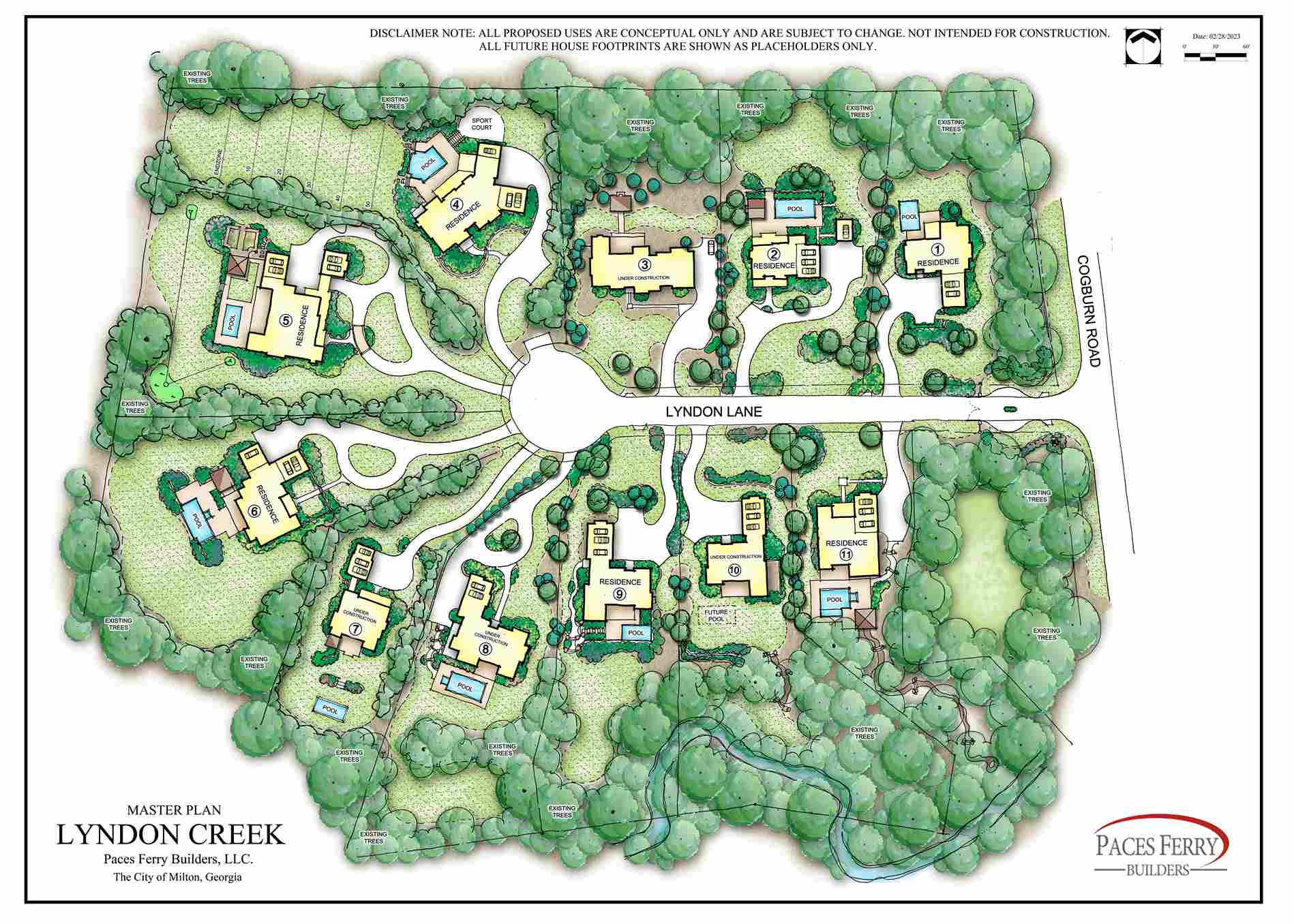 Lyndon Creek Lots for Sale Paces Ferry Builders